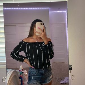 Kendall and Kylie off the shoulder blouse